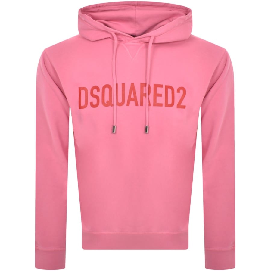 DSQUARED2 Logo Pullover Hoodie Pink Mainline Menswear Denmark